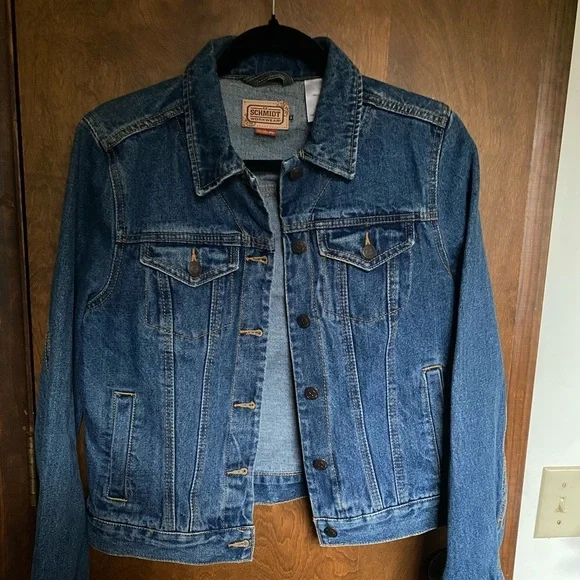 CE SCHMIDT Workwear Classic Trucker Type Blue Denim Jacket size Small. NWOT. - Picture 3 of 7